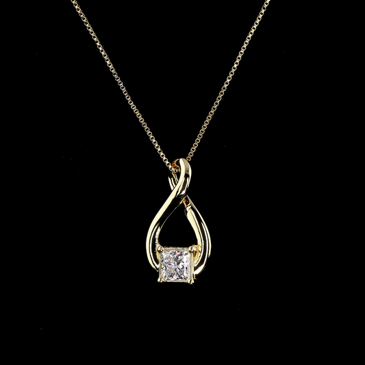 Square Solara Pendant – Yellow Gold